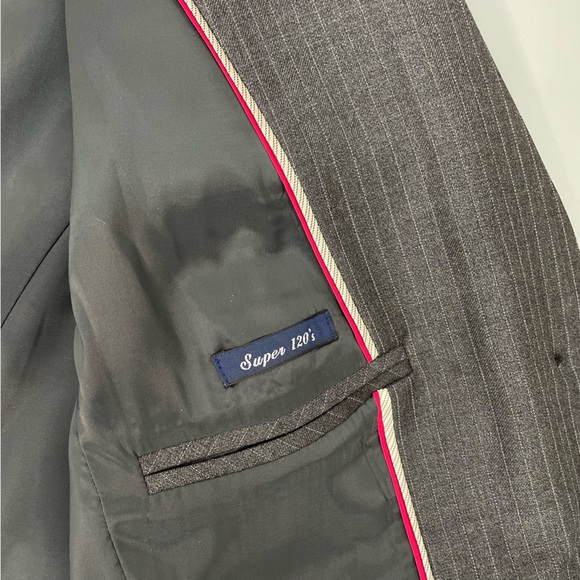 J Crew Blazer Jacket Coat 2 Button Gray Wool Super 120’s Pin Striped Womens 8 - Picture 7 of 10